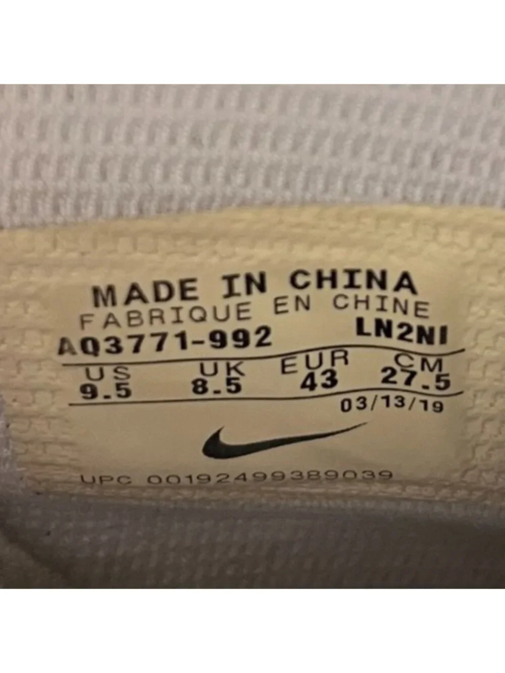 Nike Air Force 1 High Mens Size 9.5 Pink White Athletic Leather Shoes Sneakers